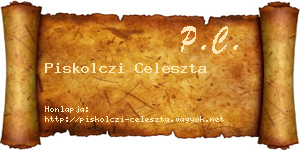 Piskolczi Celeszta névjegykártya
